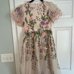 Ivy City Embroidered Kids Dress